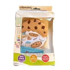 Cribmates Baby Teething Mitt, Soft Silicone, BPA Free, Blue, Two Mitts Total