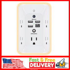 Outlet Extender  Night Light,Multi Plug Outlet,USB Wall Charger Surge Protector