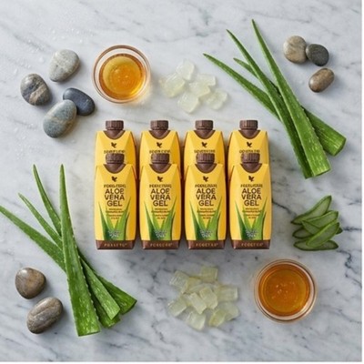 Forever Aloe Vera Gel 330ml 12 Pack Sugar Free Drink 99.7% Pure Inner Leaf  | eBay