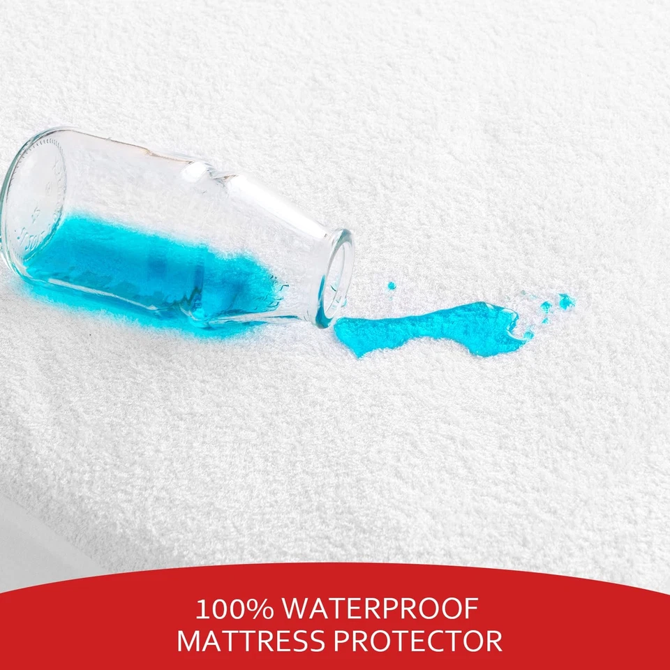 Sábanas para Cuna y Protector de Colchón Impermeable para Cuna para Niños Paquete de 4, Viscosa... Foto 3 de 4