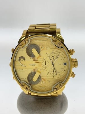 DIESEL DZ-7399 Large Dial Chronograph Quartz Watch Excellent JAPAN