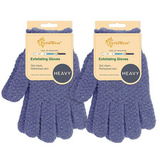 Exfoliating Bath Gloves Dual Texture Shower Spa Massage Dead Skin Cell Remover
