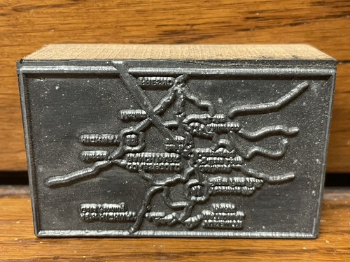 Vintage Letterpress Printing Wood Block Coarsegold Ranch Park California