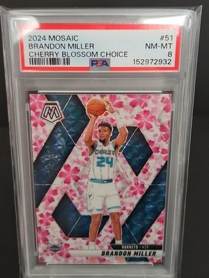 2024-25 Panini Mosaic Brandon Miller #51 Choice Cherry Blossom