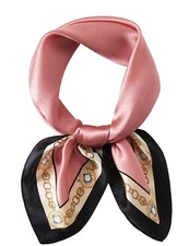 100% Mulberry Silk Scarf 21"x21" Square Neck Hair Bandana for Women Men