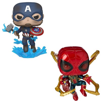 Funko Pop! 2 Pack Marvel - Captain America #573 & Iron Spider with Nano Gauntlet