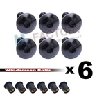 Black Windscreen Bolts Screws Kit 6pcs For Suzuki GSXR 1000 05 06