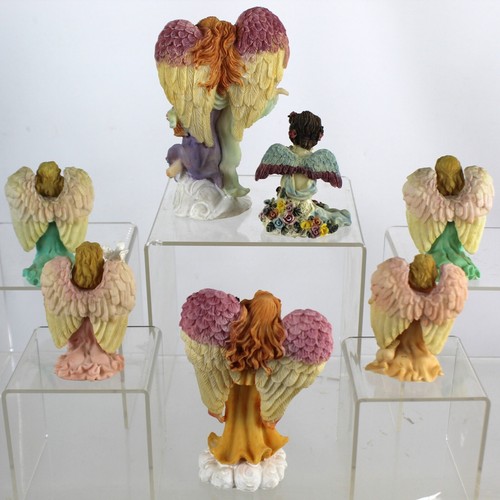 Lot of 7 resin Angel figures Picks compare to a quarter. Get all seven statues - Picture 4 of 18