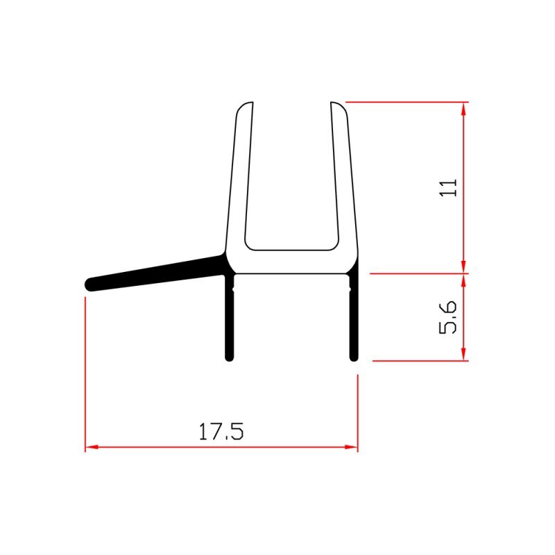 Guarnizione Magnetica Per Box Doccia - 200cm Bianca, Made In Italy, Facile Da Installare