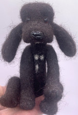 Hand Made Needle Felted Hound Dog Figurine 3.25" Tall OOAK
