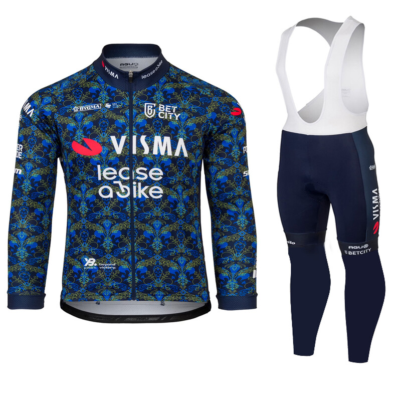 S-8 2024 jumbo VISMA Cycling long sleeve jersey bib pants sets cycling jerseys