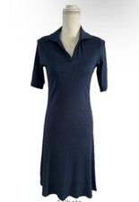Elie Tahari Ribbed Knit Pima Cotton-Blend Polo Dress. Size S. MSRP $155
