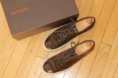 Excellent Cond. Buttero Brown Suede Leather US 7 Tanino Sneakers Made in  Italy | eBay