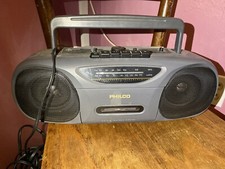 Vintage Philco AM/FM Stereo Tuner Cassette Boombox WORKS Model: 123K