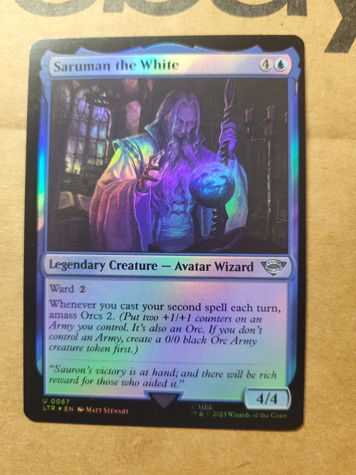 2023 Lord of the Rings MTG #67 Saruman the White FOIL Magic LOTR LTR 2023 NM/LP