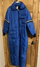 Vintage JC Penny Snowmobile Snowsuit Royal Blue Retro Skiing Ladies Size 16/18