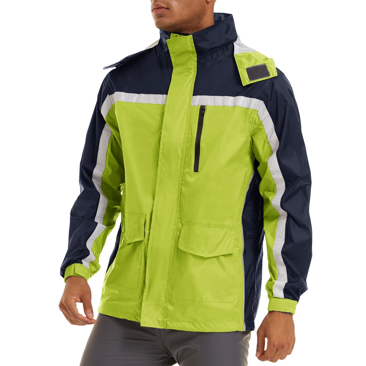 Safety green shop coats