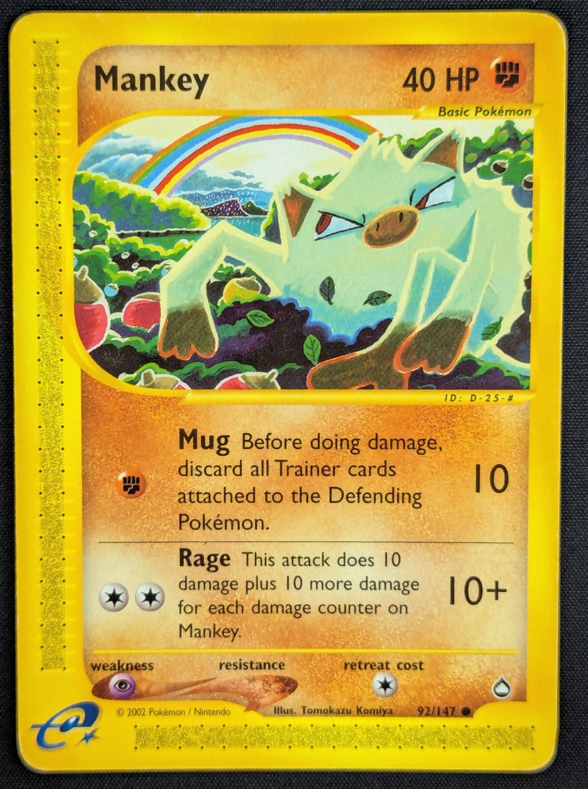 Mankey 92/147 Aquapolis English NM Pokemon