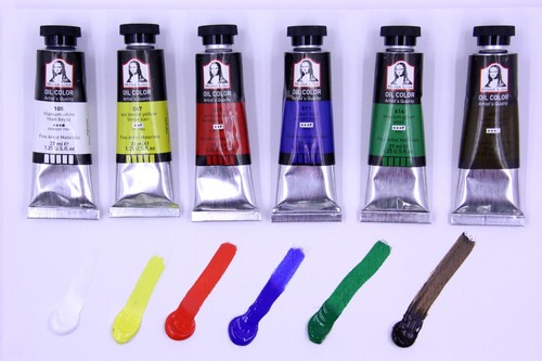 XXL Set de Pintura al Óleo 6 x 37 ml Alta Pigmentación Fina Calidad Artista Colores - Imagen 3 de 11