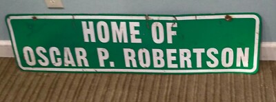 OSCAR ROBERTSON-NBA HOF-BIRTHPLACE STREET SIGN-CHARLOTTE, TN-ORIGINAL-2 EXIST!!!