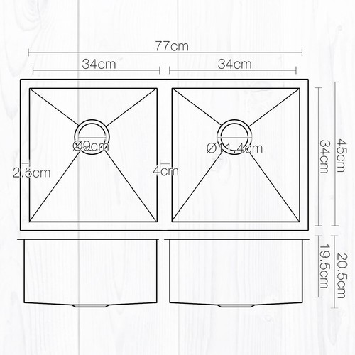 Handmade Black Sink 304 Stainless Steel Nano Kitchen Laundry Basin Heavy Duty - Picture 66 of 85