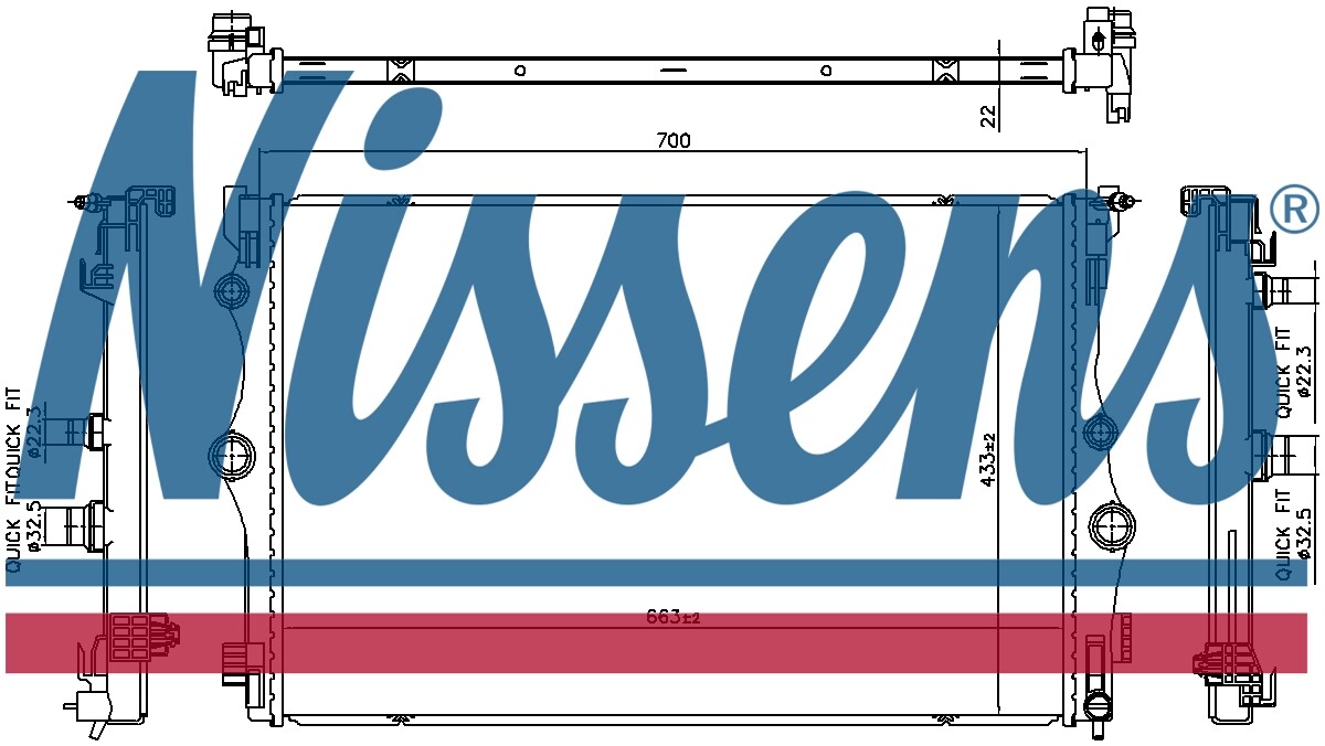 Nissens Radiator 606815 for eg. MERCEDES-BENZ A-SERIES W177 (2018 