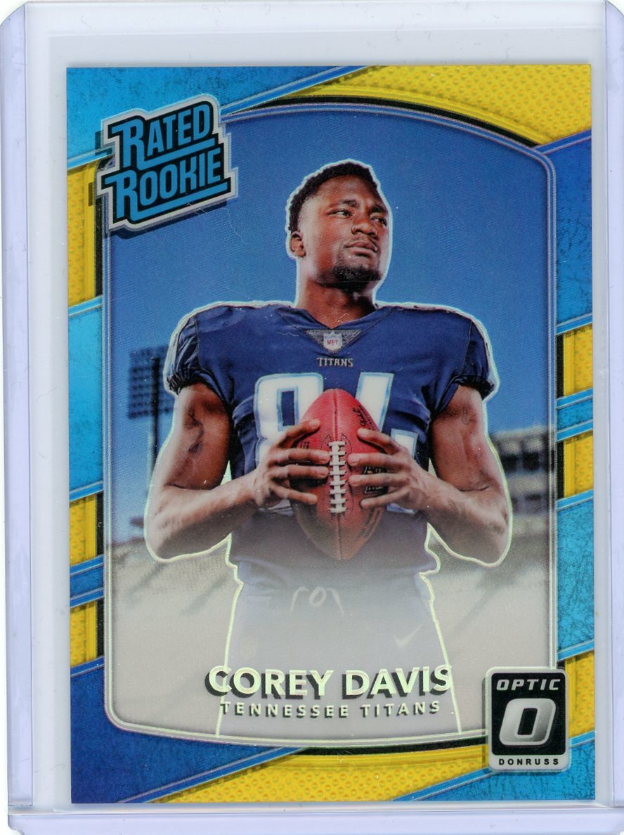 2017 Donruss Optic Football Gold Prizm Rookie #166 Corey Davis #10/10