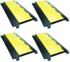 4 x 5-kanałowy mostek kablowy PRO Kanał kablowy Ochrona przed przejechaniem Mostek węża Ochrona kabla