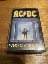 AC/DC - Who Made Who Tape Cassette VG/VG 1986 US 1st Press Tested With Felt