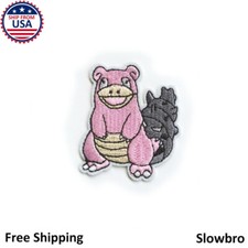 Slowbro Pok mon Fan Embroidered Iron-On/Sew-On Patch Applique Motif