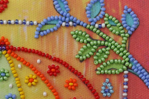 Bead Embroidery Kit "Summer rain" size 5.9"x5.9" / 15.0x15.0 cm - Picture 3 of 5