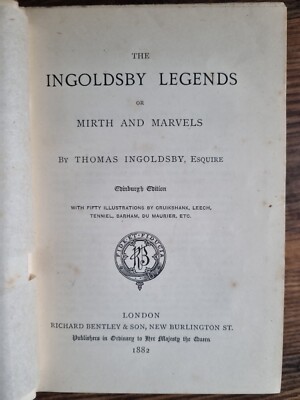 The Ingoldsby Legends By Thomas Ingoldsby Edinburgh Ed. 1882 | eBay UK