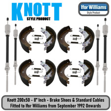 Knott Style Detachable Brake Cable and Shoe Kit for Ifor Williams Box Van BV105G