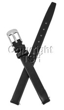 6 mm BLACK CALF LEATHER WATCH BAND WTH SPRNG BAR