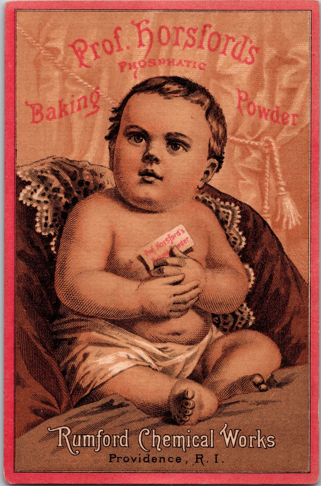 1800s Prof. Horsford's Trade Card Baking Powder Rumford Chemical