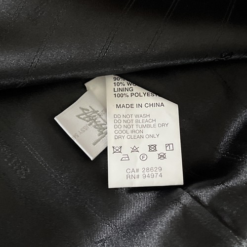 STUSSY Shadow Plaid Sport Coat Large NWT 115522 Brown Blazer Jacket SURF SKATE - Picture 7 of 9