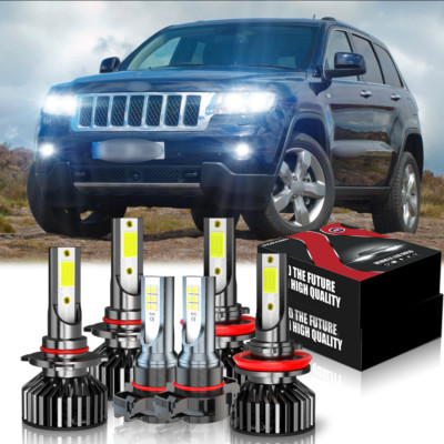 For Jeep Grand Cherokee 2011 2012 2013 Combo LED Headlight + Fog Light Bulbs