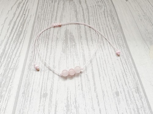 Divorce is tough Bracelet Gift Rose Quart Crystal Pink Thinking of You Card - Picture 3 of 9