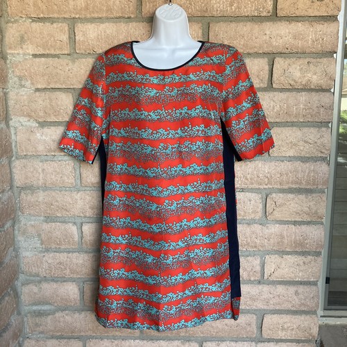 Veronica Beard Dress Sz 4 100% Silk Red 