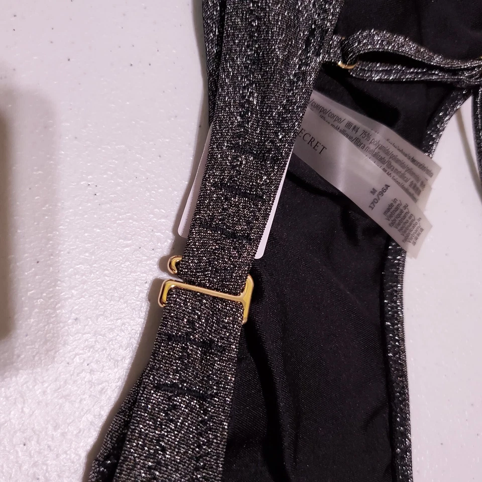 Traje de baño para mujer Victoria Secret gris medio bikini top correa de espagueti Foto 4 de 4