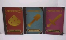 Set Of 3 Minecraft Strategy Guides: Redstone Handbook, Construction, & Combat 
