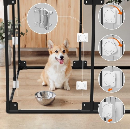 Dog Playpen Clear Dog Play Pen Modern Dog Playpen for Puppy Rabbit Clear Crat... - Picture 3 of 6