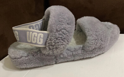 UGG Women's Oh Yeah Slide Slippers Soft Amethyst Size US Grey
