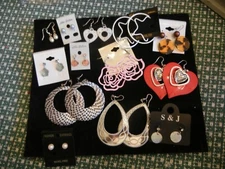 50 Variietyies of Assorted Pierced Earrings 50! Take a Peak and Then Pick! NWT