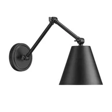 Z-Lite Regent 7.5 in. 1-Light Matte Black Wall Sconce w/ Matte Black Steel Shade