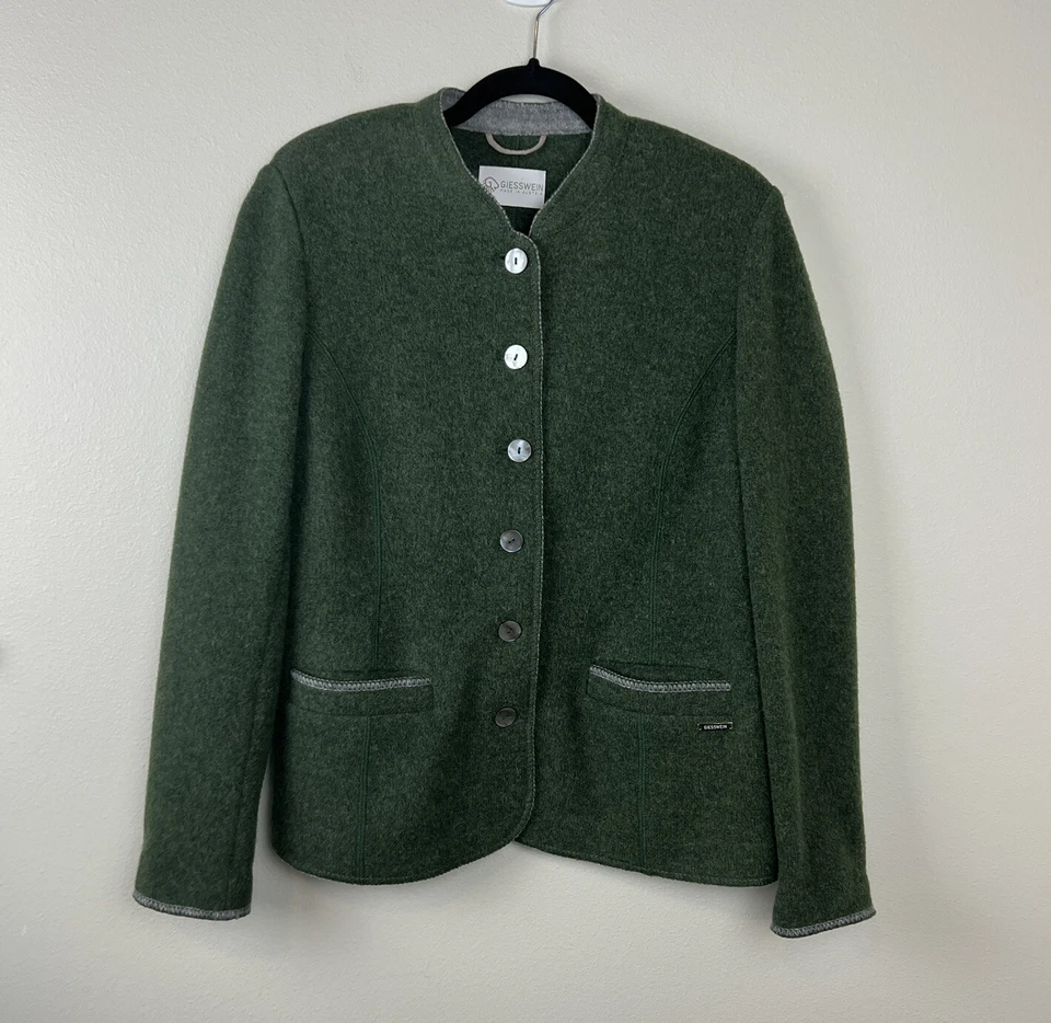 Suéter cárdigan de lana Giesswein Austria para mujer 12 EE. UU. Foto 2 de 4