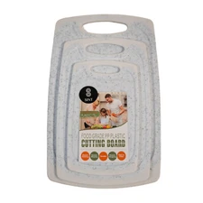 SINT Kitchen Cutting Board 3 Plastic Chopping Boards set  for Food Prep & More