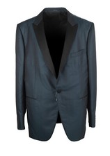 ZEGNA City Blue Tuxedo Dinner Jacket Size 58 / 48R U.S. Jacket Blazer New Wi...