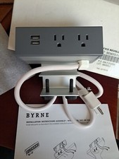 Byrne Furniture Power Distribution Unit Mini-Port Corded Gray 2-Outlet 2 USB
