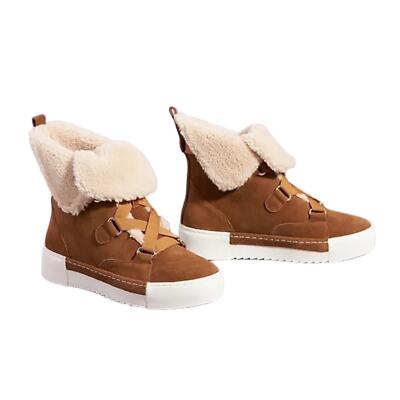 CECELIA NEW YORK Tan Suede Wedge Boots GATE - Barrel Suede Bootie – Cecelia New York main image 4